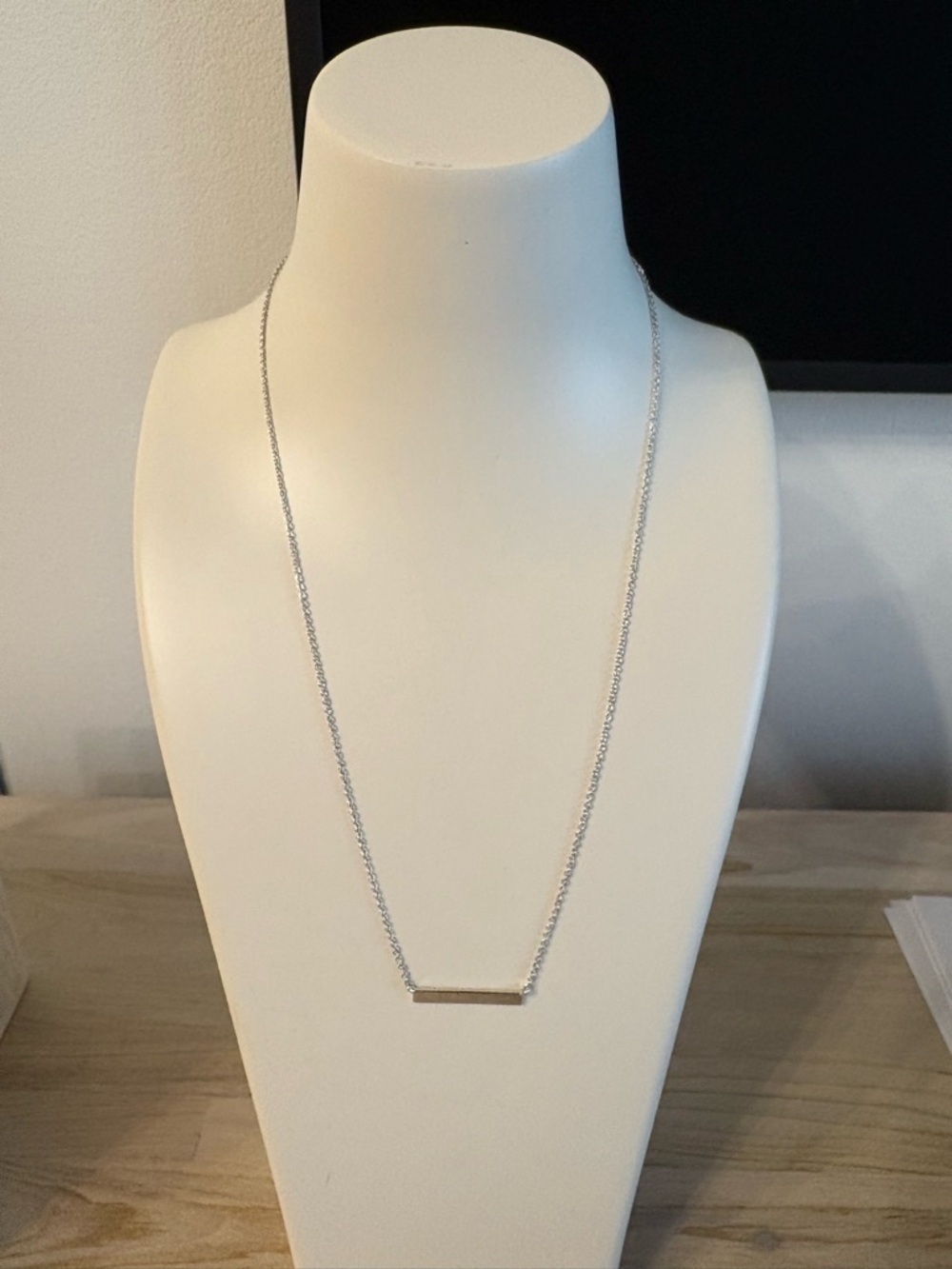 Brand new in boxMaison Birks Essentials Horizontal Sterling Silver Bar Necklace